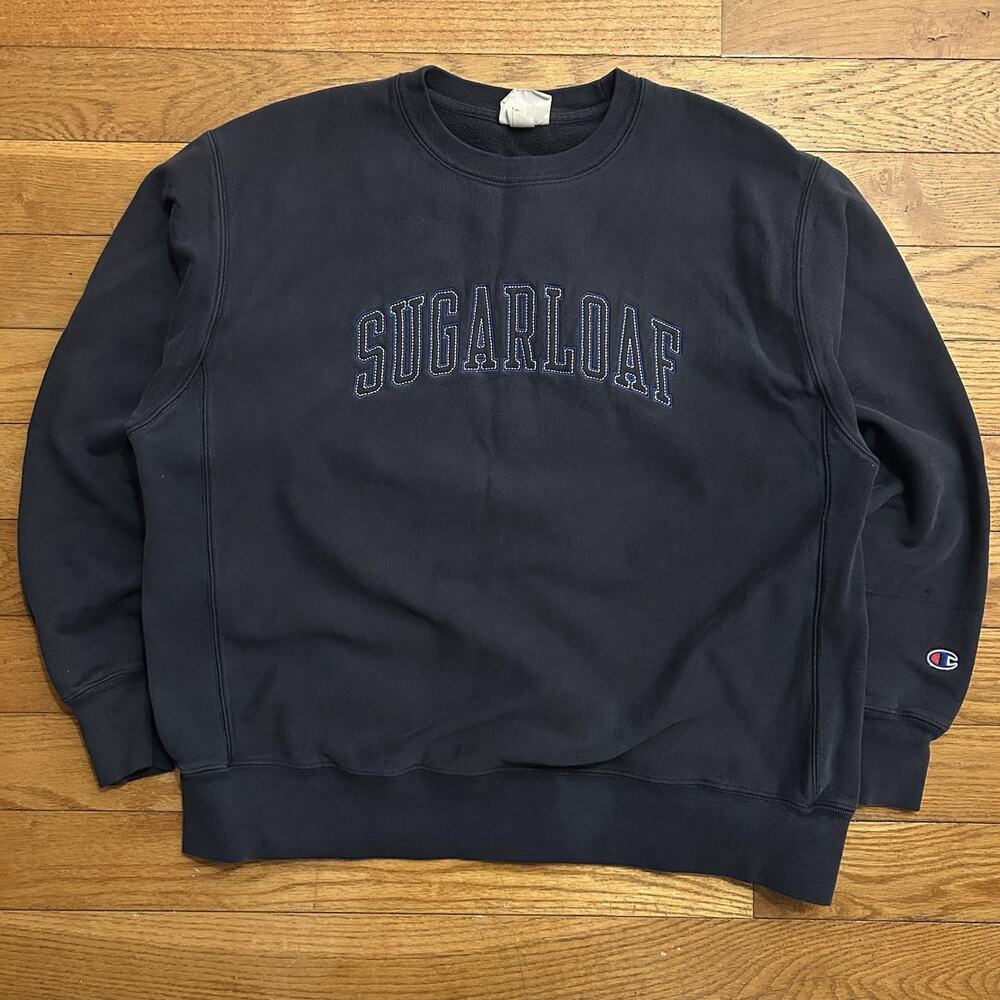Vintage Champion Reverse Weave Sugarloaf Ski Resort Fleece Sweatshirt XL